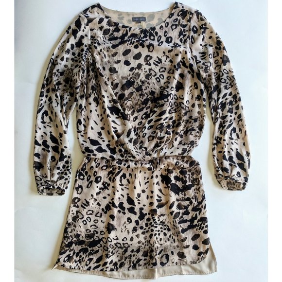 Vince Camuto Longsleeve Animal Fresco Shirt Dress - Picture 5 of 8